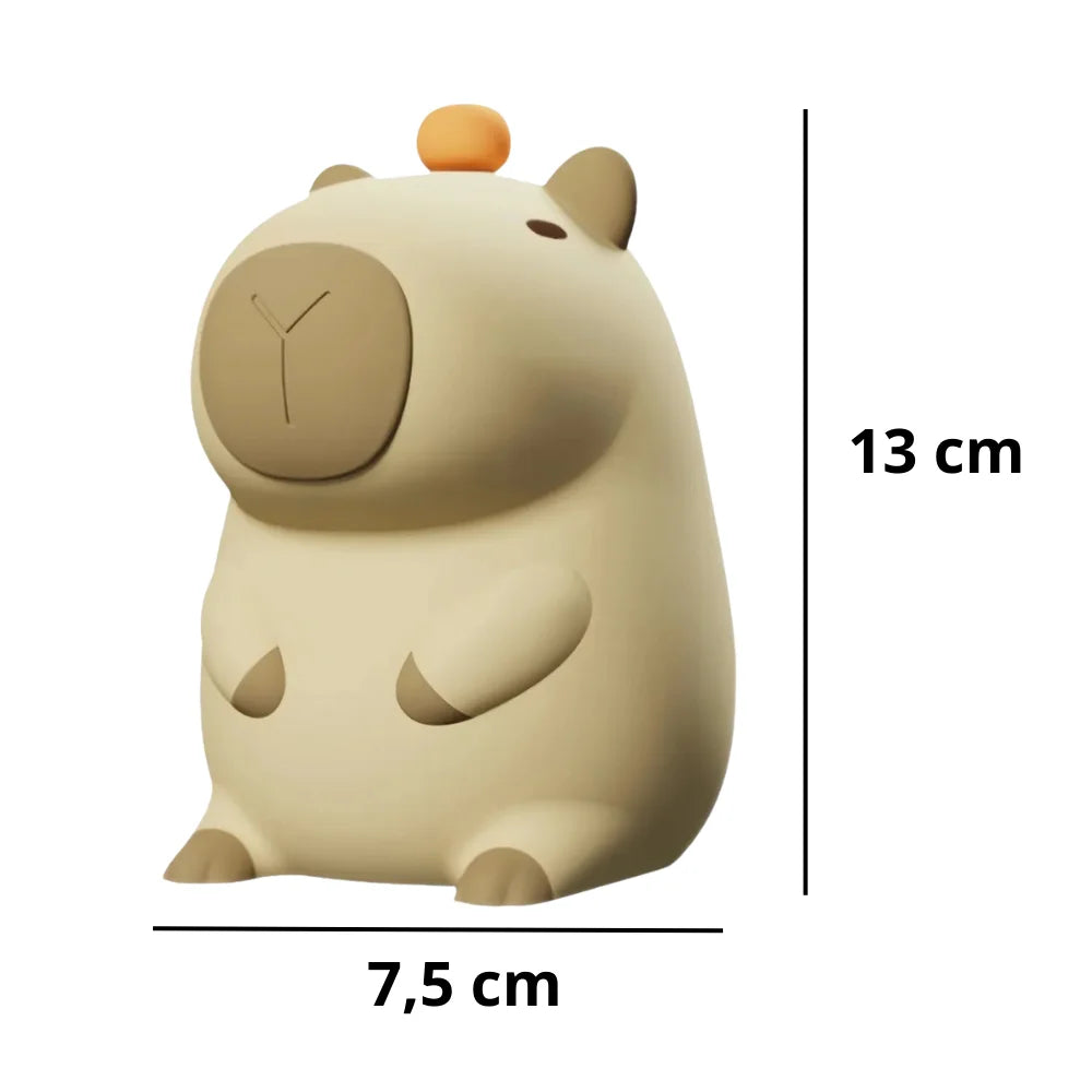 Luminária de Silicone Capivara USB Recarregável com Toque