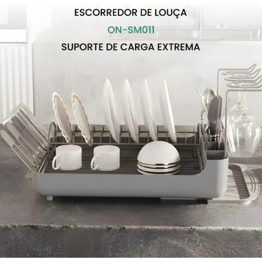 Escorredor de Louça Compacto Onistek ON SM011 – Estrutura em Ferro e Plástico