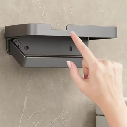 Suporte de Porta-Papel Higiênico em Alumínio Preto