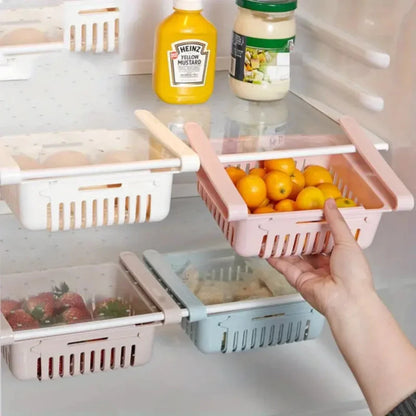Cesta Organize Ajustável para Geladeira Retrátil