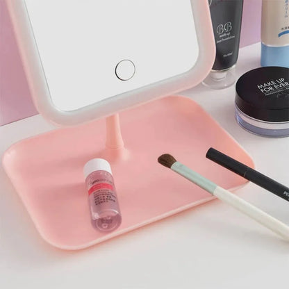 Espelho LED Dobrável com Aumento – Ideal para Maquiagem