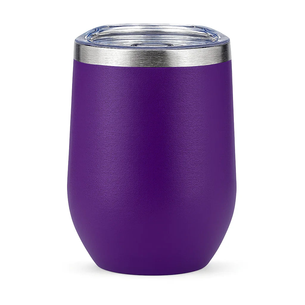 Copo Térmico Inox 360ml com Tampa Transparente – Parede Dupla