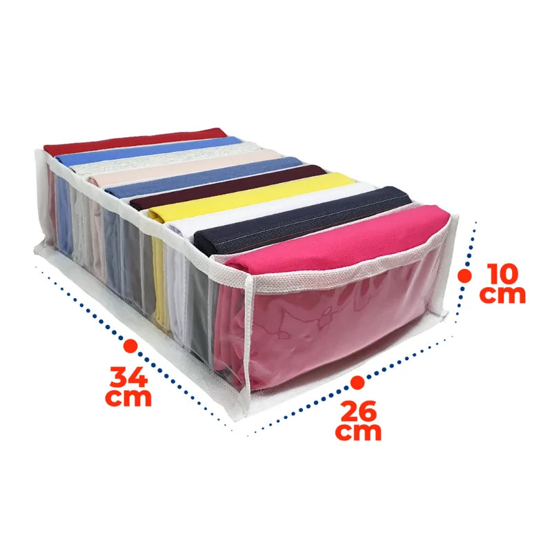 Kit 4 Organizador G de Gaveta Cômoda Guarda-Roupas Colmeia Cristal 34x26x10 para Camiseta Blusa Regata Biquíni Sutiã
