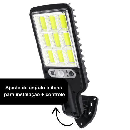 Mini Luminária Solar LED 60W com Sensor de Presença
