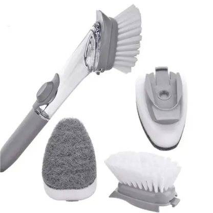 Escova de Limpeza 2 em 1 com Dispenser de Detergente