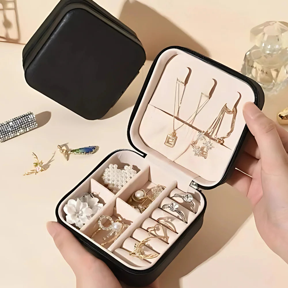 Mini Porta-Joias Portátil com Divisórias