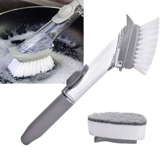 Escova de Limpeza 2 em 1 com Dispenser de Detergente