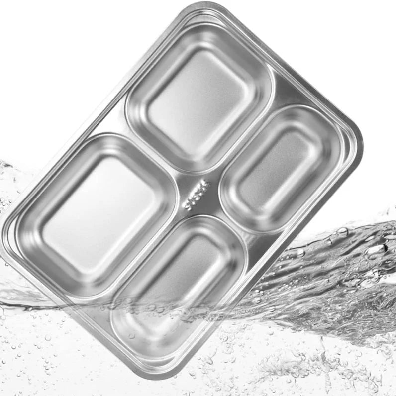 Marmita Plástica 4 Divisórias com Talher – Tampa Vedada e Bolsa Portátil