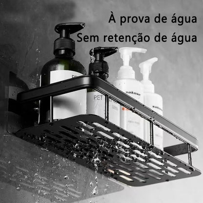Kit 2 Suportes de Canto para Banheiro/Cozinha