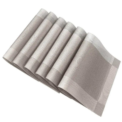 Jogo de 6 Tapetes de Mesa PVC Anti-deslizante