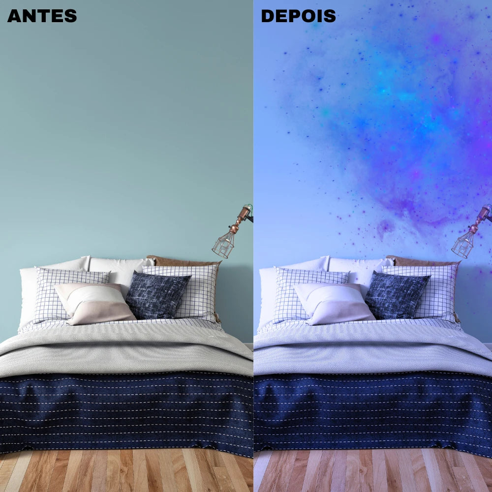 Projetor Galáxia Astronauta com Som Bluetooth