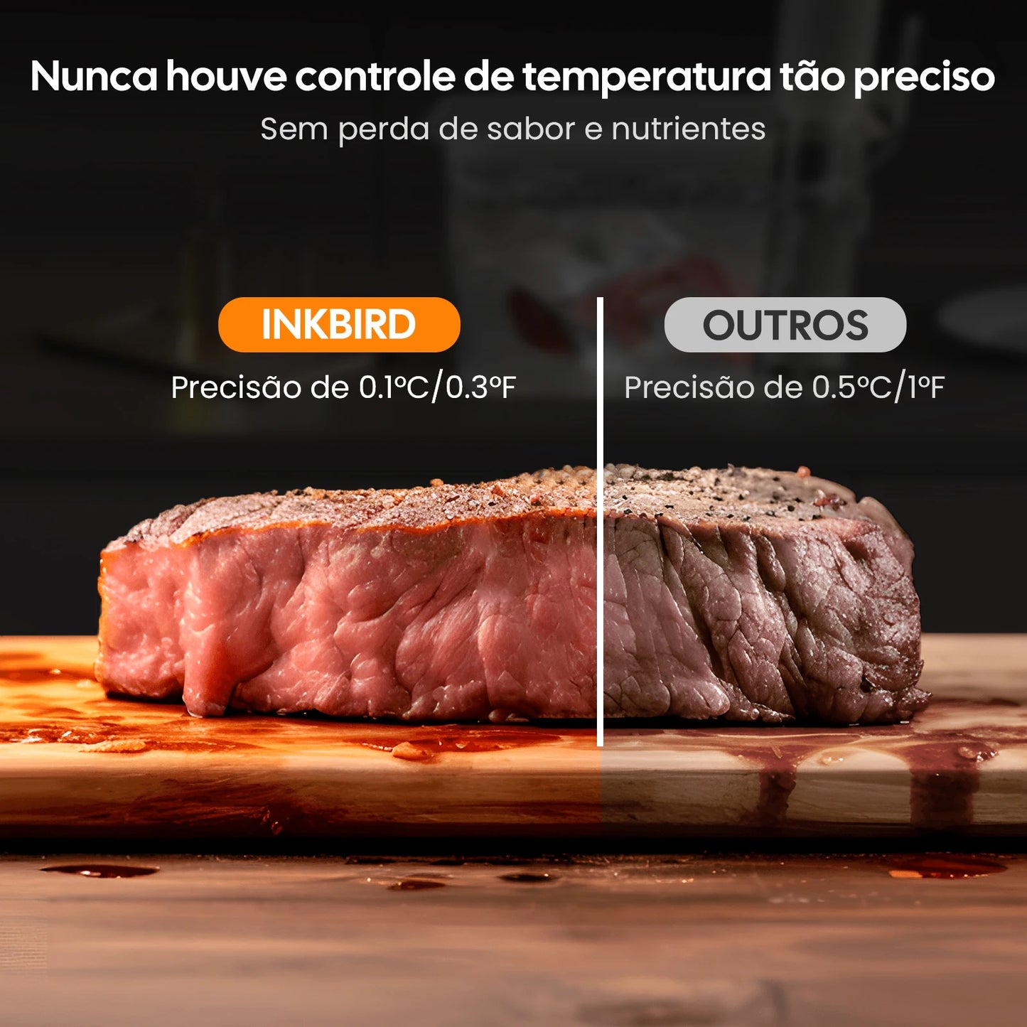 Máquina Sous Vide INKBIRD Wi-Fi 1000W com App e Circulação 3D