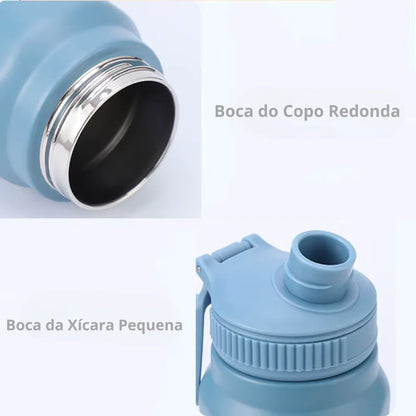 Garrafa Térmica 800ml com Alça e Bico Removível