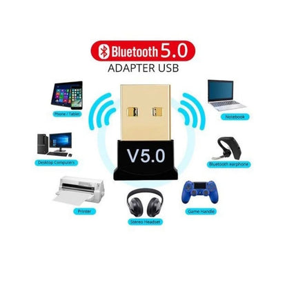Adaptador USB Bluetooth 5.0 – Transmissor e Receptor de Áudio para Notebook