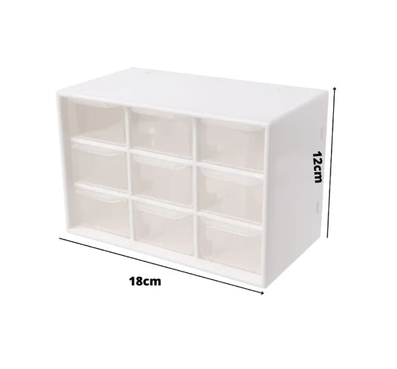 Organizador Multiuso com 9 Gavetas em Plástico Resistente