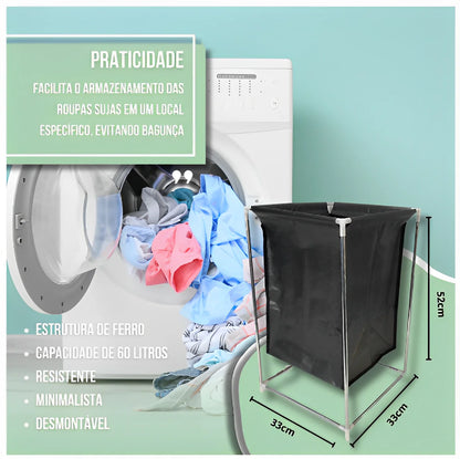 Cesto Organizador de Roupas Sujas Desmontável Minimalista