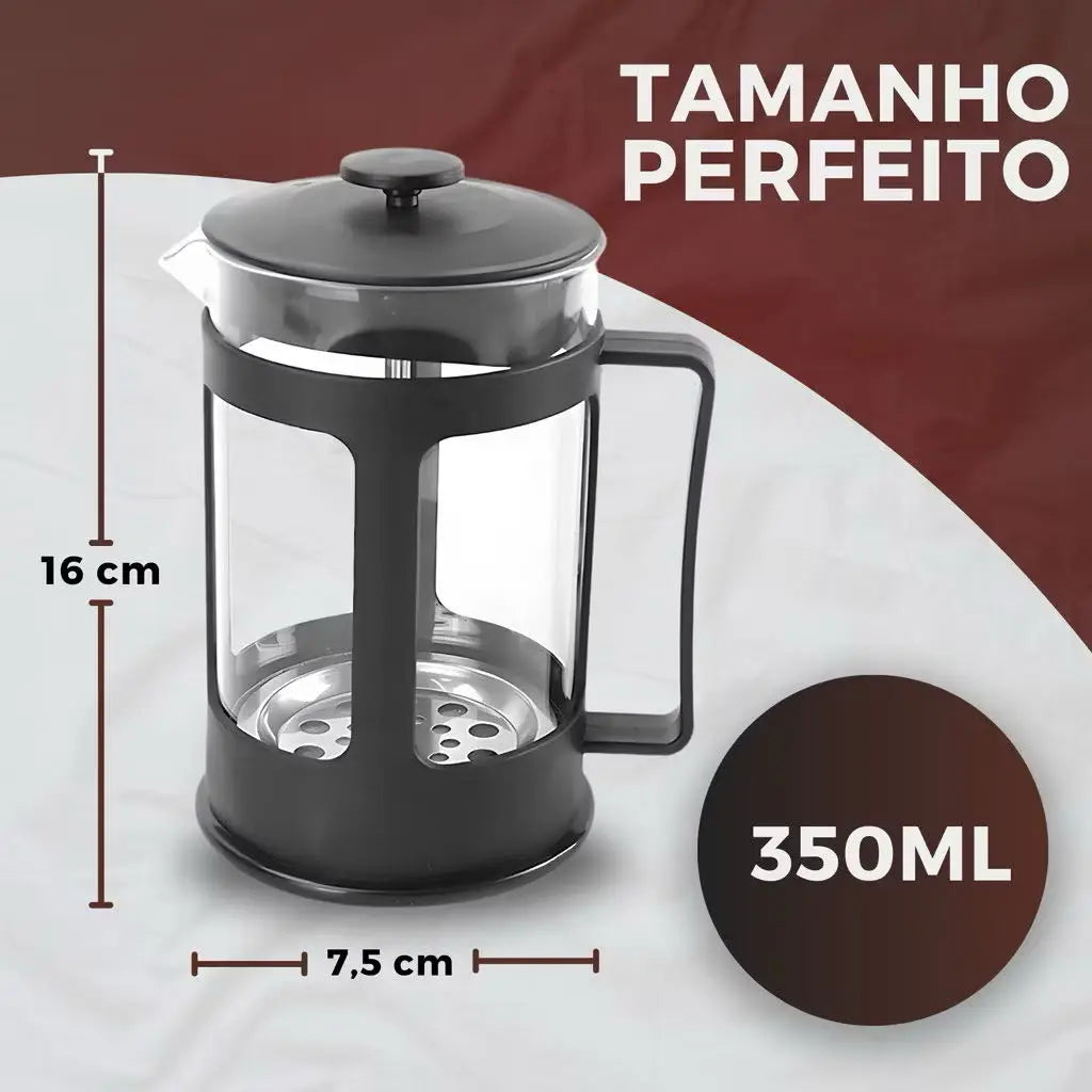 Prensa Francesa de Vidro 350ml