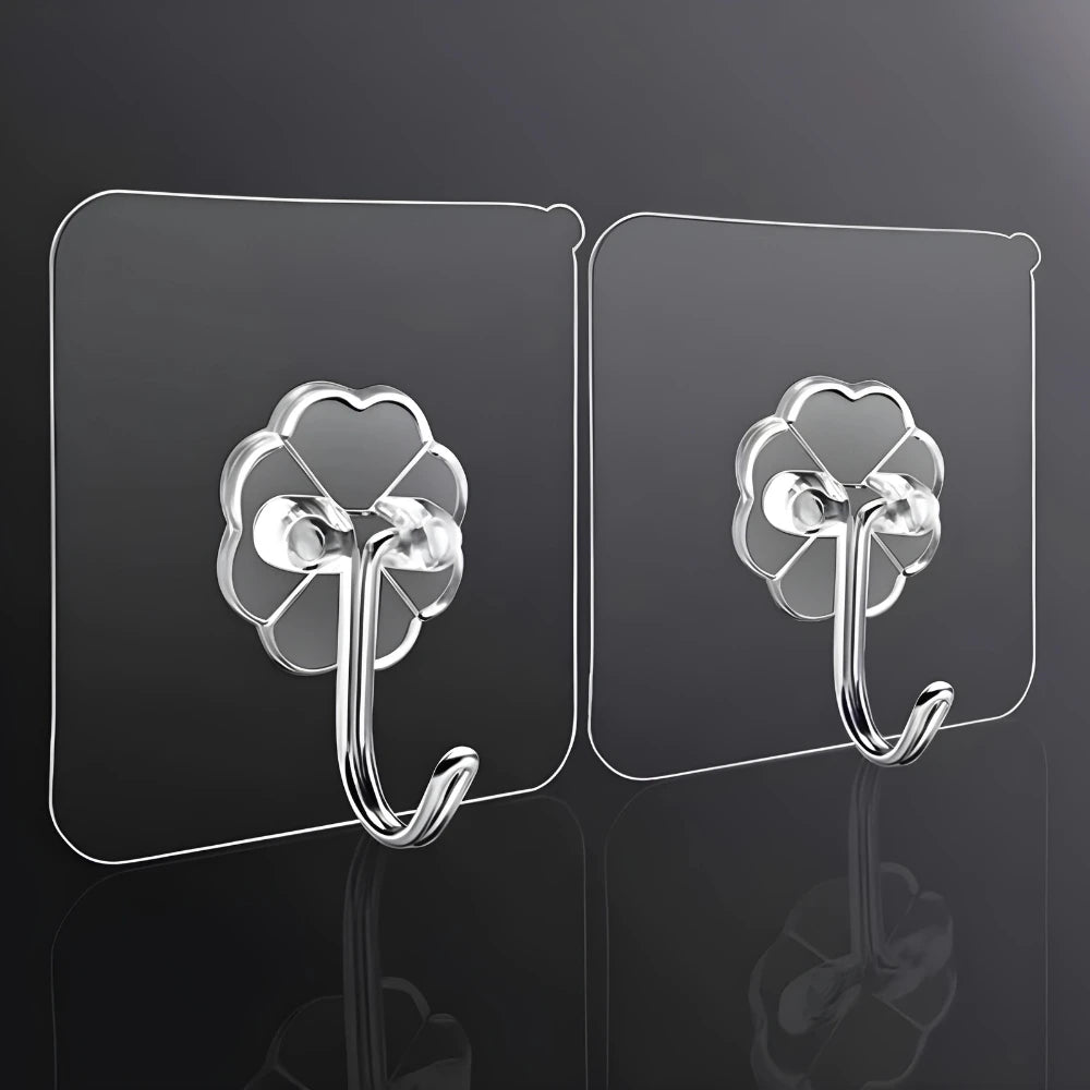 Kit 24 Ganchos Adesivos de Parede Multifuncionais