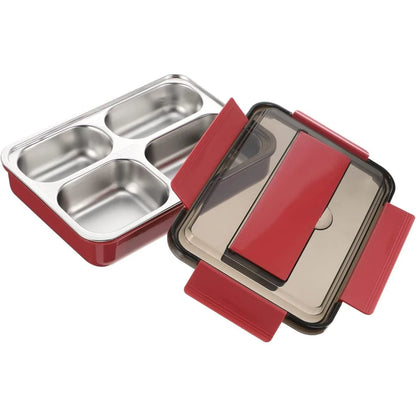 Marmita Plástica 4 Divisórias com Talher – Tampa Vedada e Bolsa Portátil