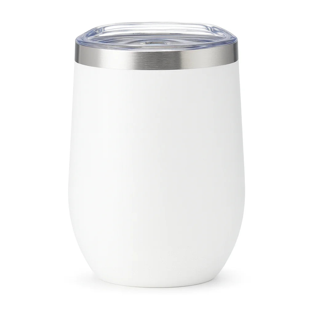 Copo Térmico Inox 360ml com Tampa Transparente – Parede Dupla