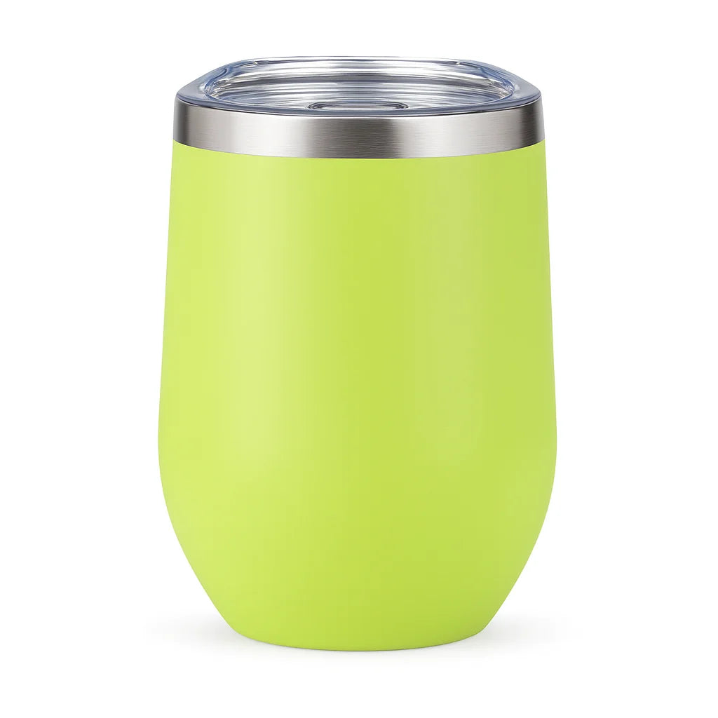 Copo Térmico Inox 360ml com Tampa Transparente – Parede Dupla