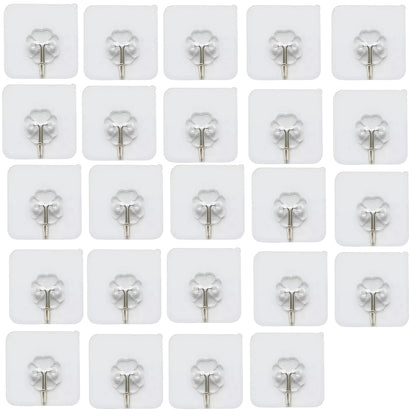 Kit 24 Ganchos Adesivos de Parede Multifuncionais