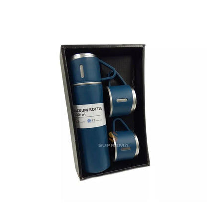 Kit Garrafa Térmica 500ml com 3 Xícaras – Vacuum Flask