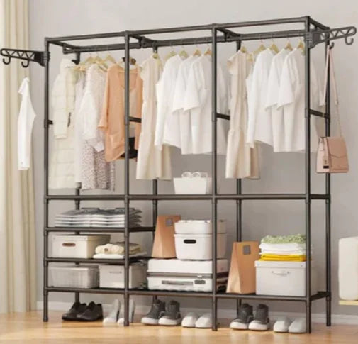 Arara Portátil Multiuso para Roupas – Organizador Desmontável