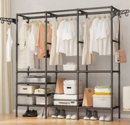 Arara Portátil Multiuso para Roupas – Organizador Desmontável