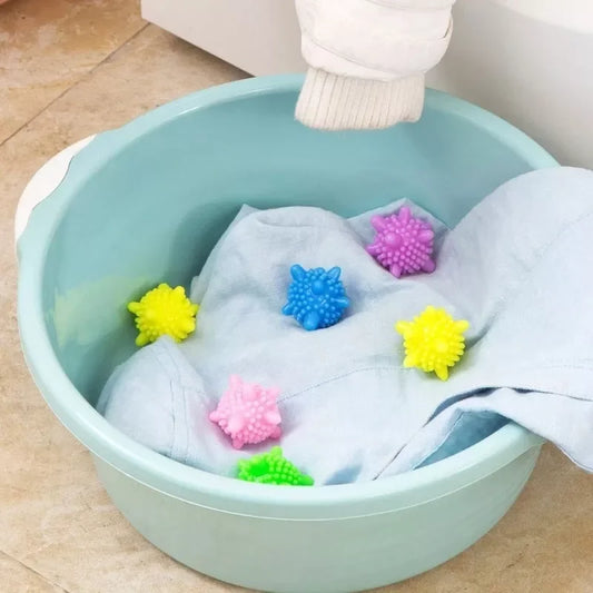 Kit 8 Bolas de Silicone Reutilizáveis para Lavagem