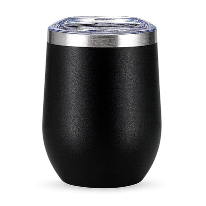 Copo Térmico Inox 360ml com Tampa Transparente – Parede Dupla