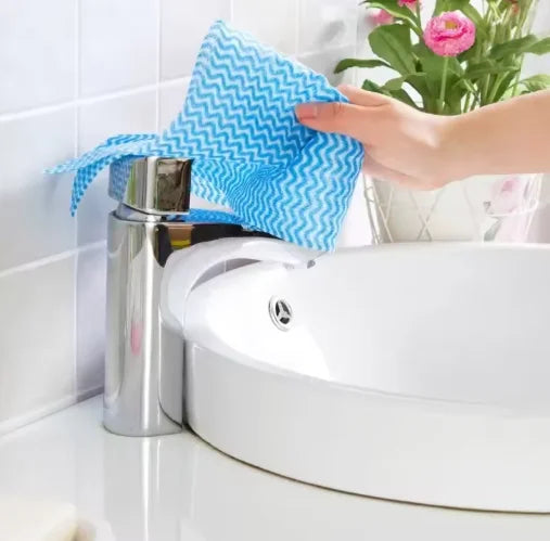 Rolo com 50 Panos de Limpeza Descartáveis – Cozinha, Rápida Secagem e Reutilizáveis