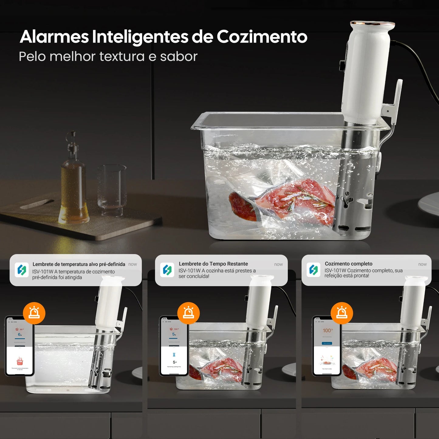 Máquina Sous Vide INKBIRD Wi-Fi 1000W com App e Circulação 3D