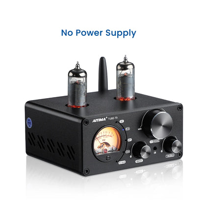 AIYIMA-Amplificador De Tubo De Vácuo, USB DAC Estéreo, HiFi Bluetooth 5.0, Coaxial OPT VU Amplificador De Medidor Alto-falante, Áudio T9