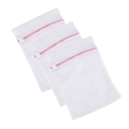 Kit 3 Sacos para Lavagem de Roupas Delicadas com Zíper