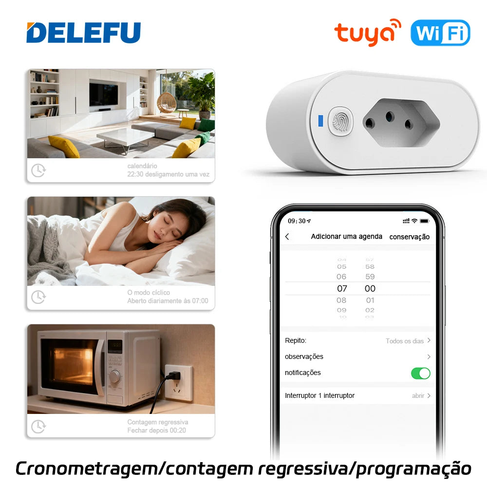 Soquete Inteligente Wi-Fi DELEFU 16A