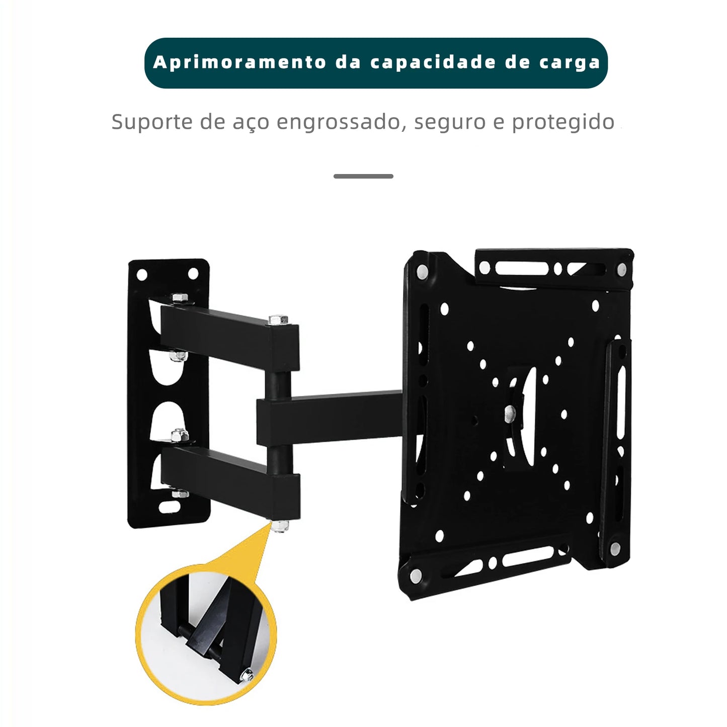 Suporte Articulado de Parede 14–42” para TV e Monitor