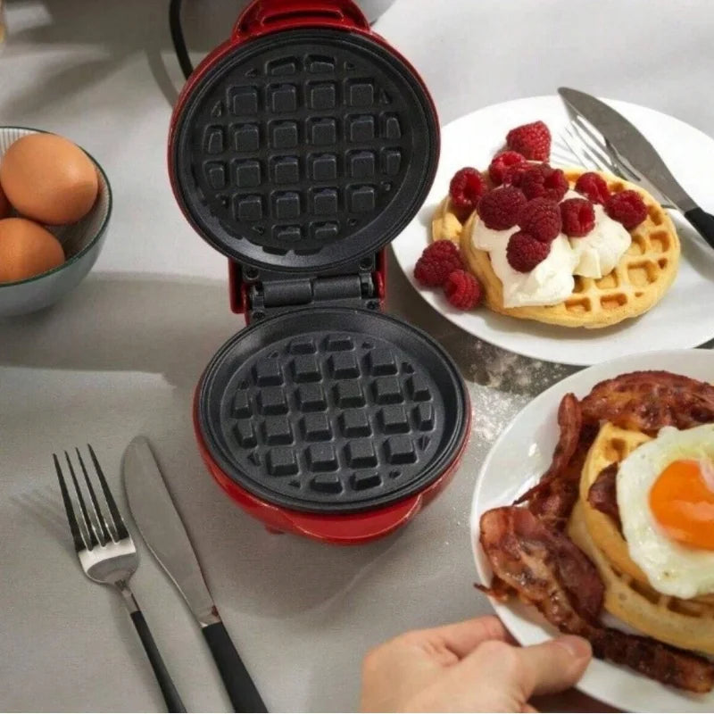 Mini Máquina de Waffle Multifuncional Antiaderente