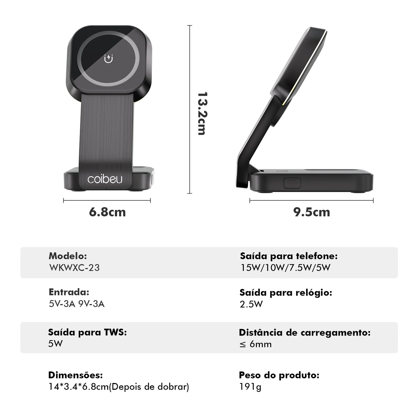 Carregador Indução MagSafe para iPhone – Wireless Charger