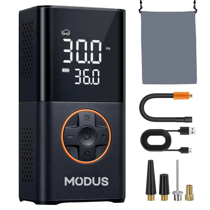 Mini Compressor de Ar Recarregável com Bomba, Calibrador e Luz LED