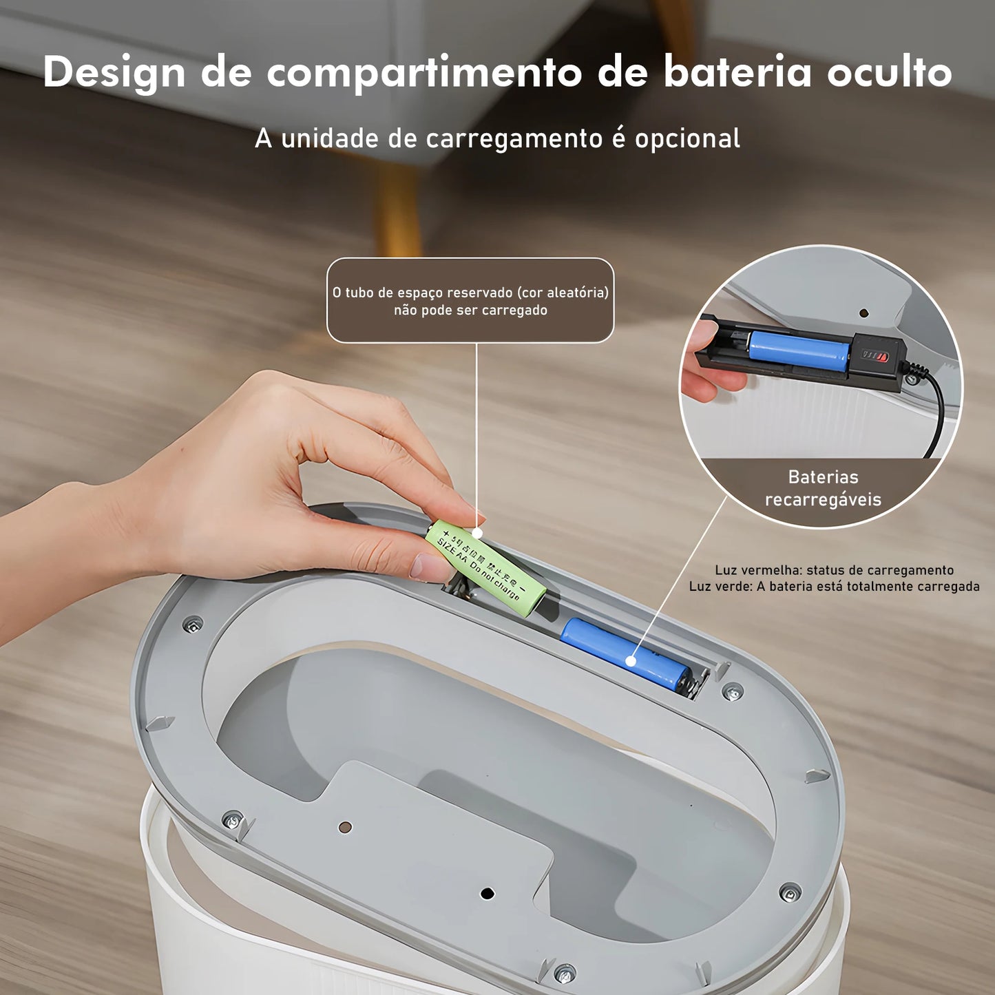 Lixeira Inteligente Automática com Sensor 12L