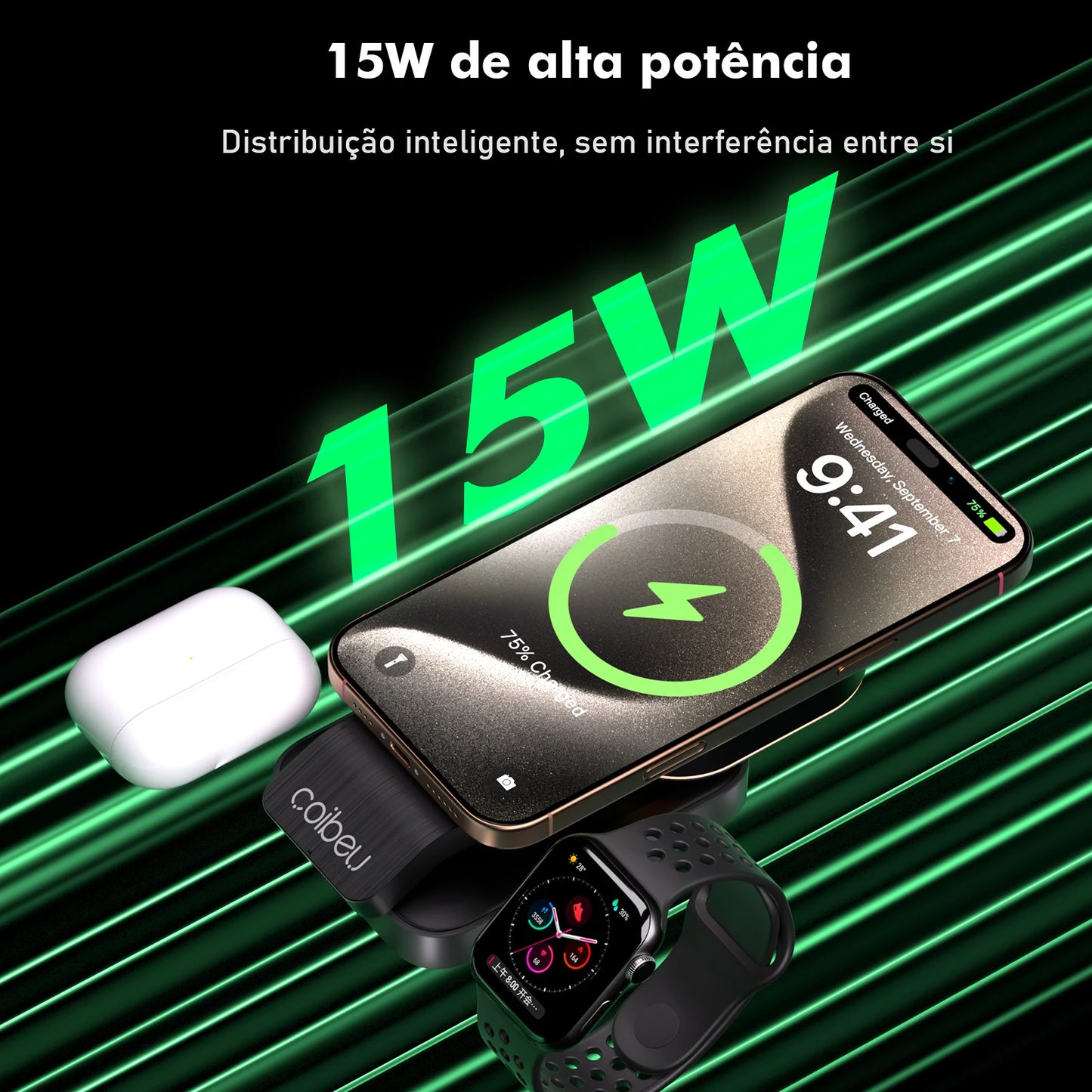 Carregador Indução MagSafe para iPhone – Wireless Charger