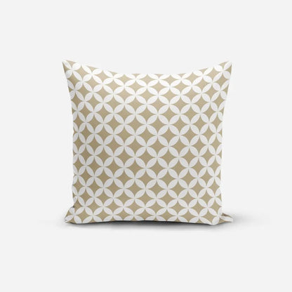 Kit 4 Capas de Almofada Floral 45x45cm Bege-Yuzo
