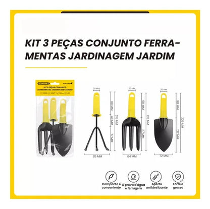 Kit de Ferramentas de Jardinagem 3 Peças