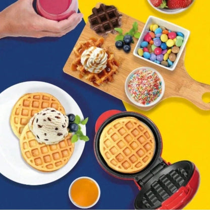 Mini Máquina de Waffle Multifuncional Antiaderente