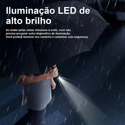 Guarda-chuva Automático 10 Varetas com LED e Proteção UV