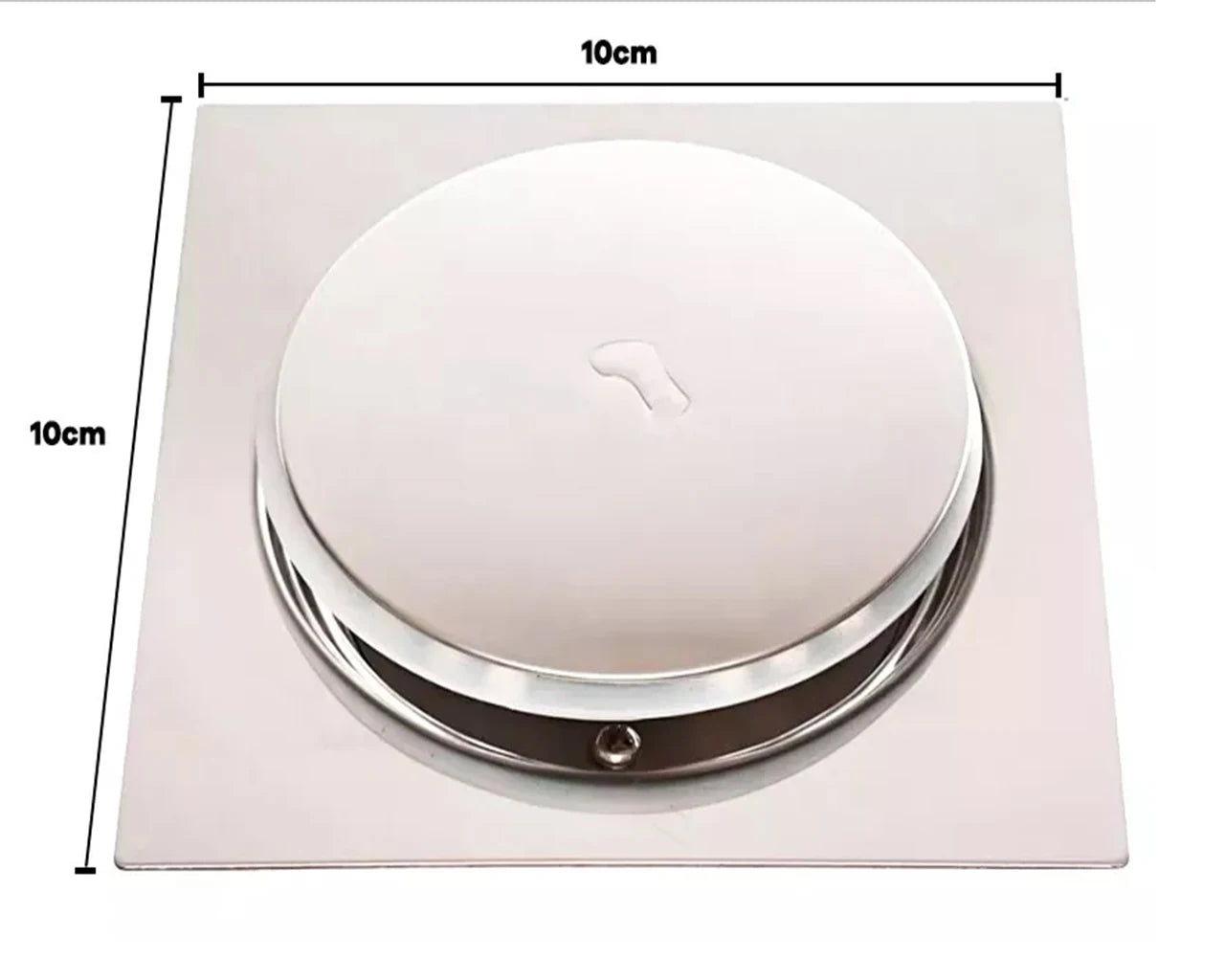 Ralo Inteligente Click 10x10cm – Banheiro Inox Cromado F901 Luuk Young